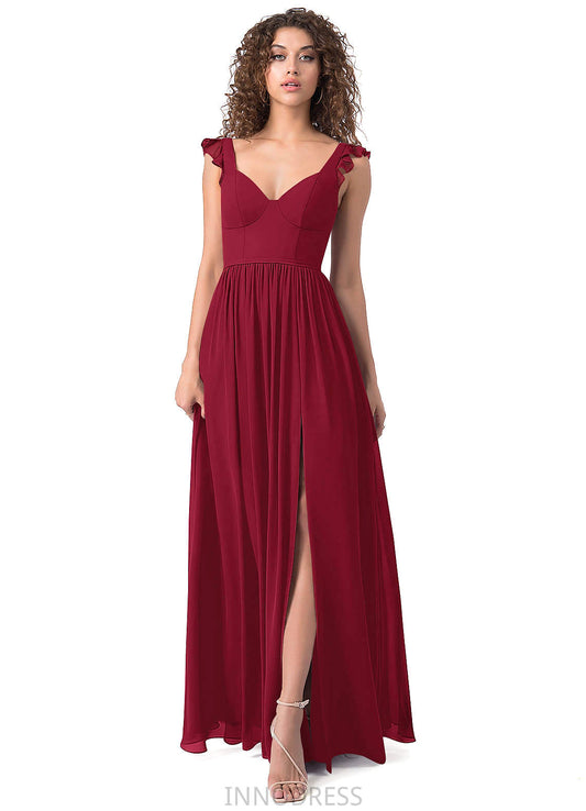 Selena A-Line/Princess V-Neck Sleeveless Natural Waist Floor Length Bridesmaid Dresses