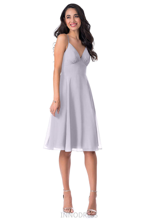 Clare Spaghetti Staps Natural Waist Floor Length Sleeveless A-Line/Princess Bridesmaid Dresses