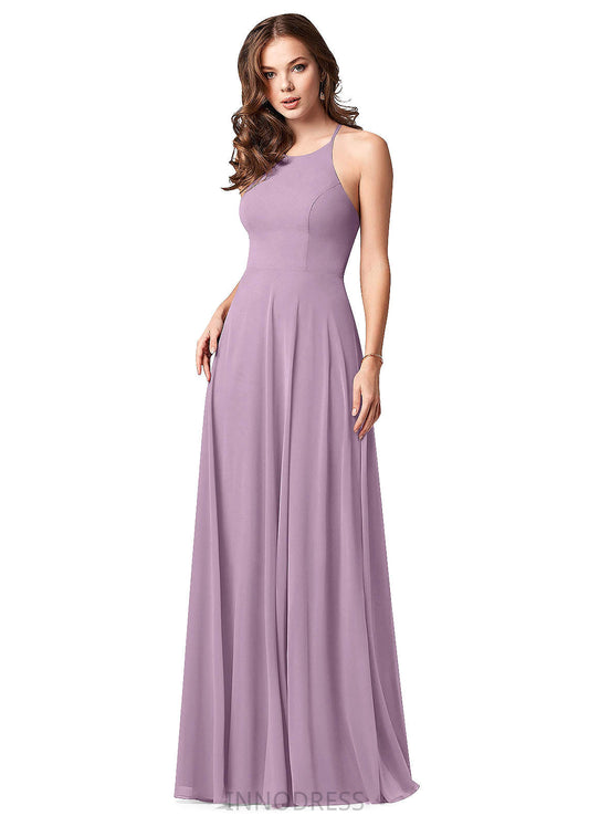 Riya Off The Shoulder Sleeveless Floor Length Natural Waist A-Line/Princess Bridesmaid Dresses