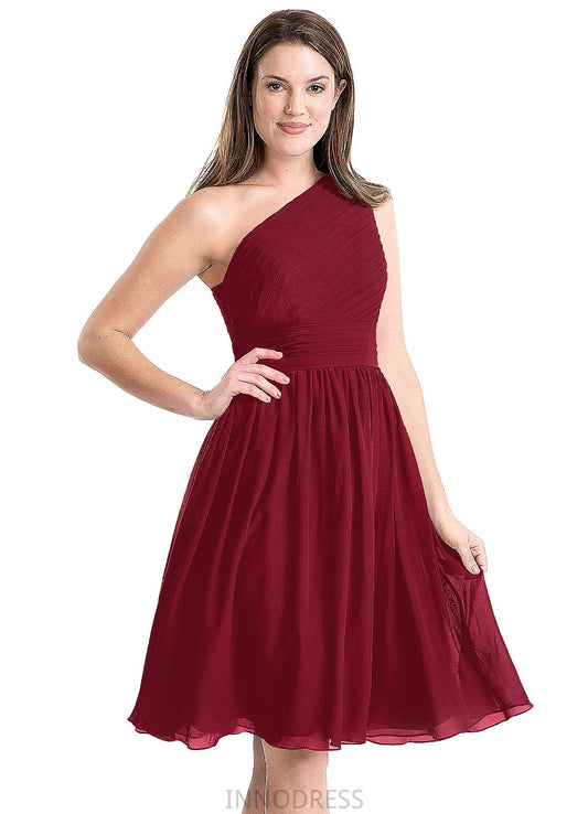 Adalyn Knee Length A-Line/Princess Natural Waist V-Neck Bridesmaid Dresses