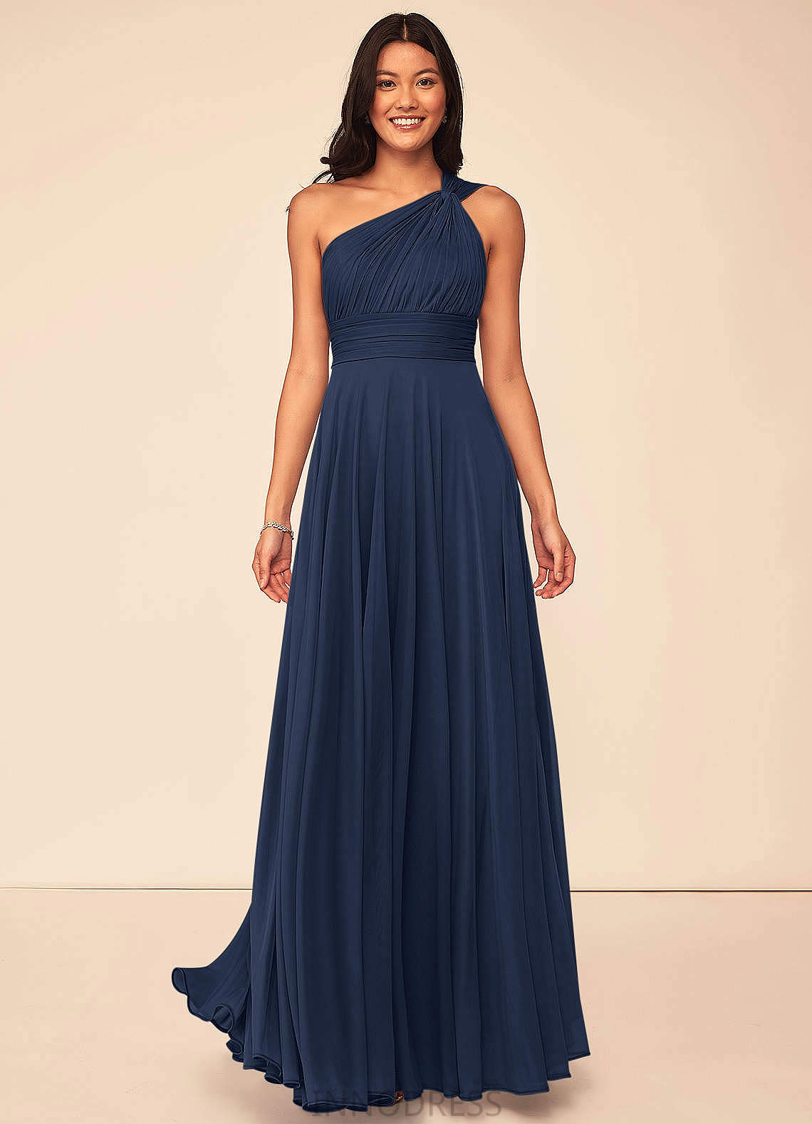 Kayla Sleeveless V-Neck A-Line/Princess Natural Waist Floor Length Bridesmaid Dresses