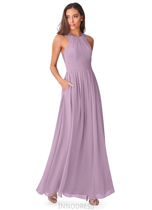 Lila A-Line/Princess Scoop Natural Waist Floor Length Tulle Half Sleeves Bridesmaid Dresses