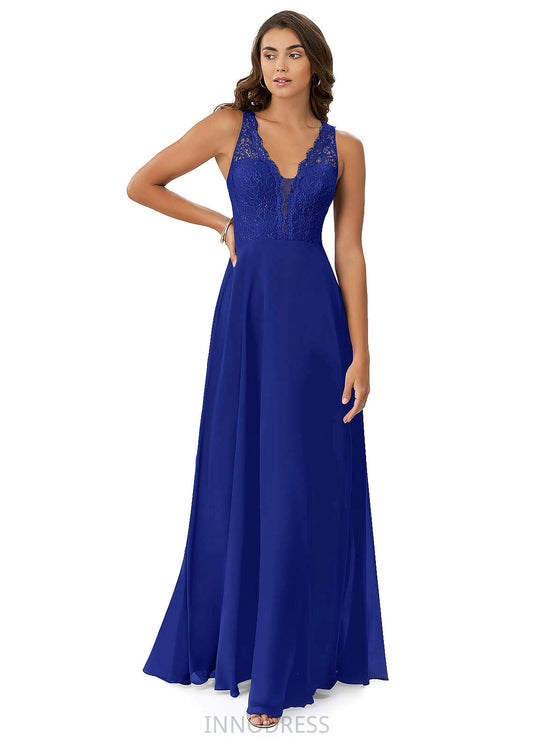 Emilee Sleeveless V-Neck Trumpet/Mermaid Spandex Natural Waist Sweep-Brush Train Bridesmaid Dresses