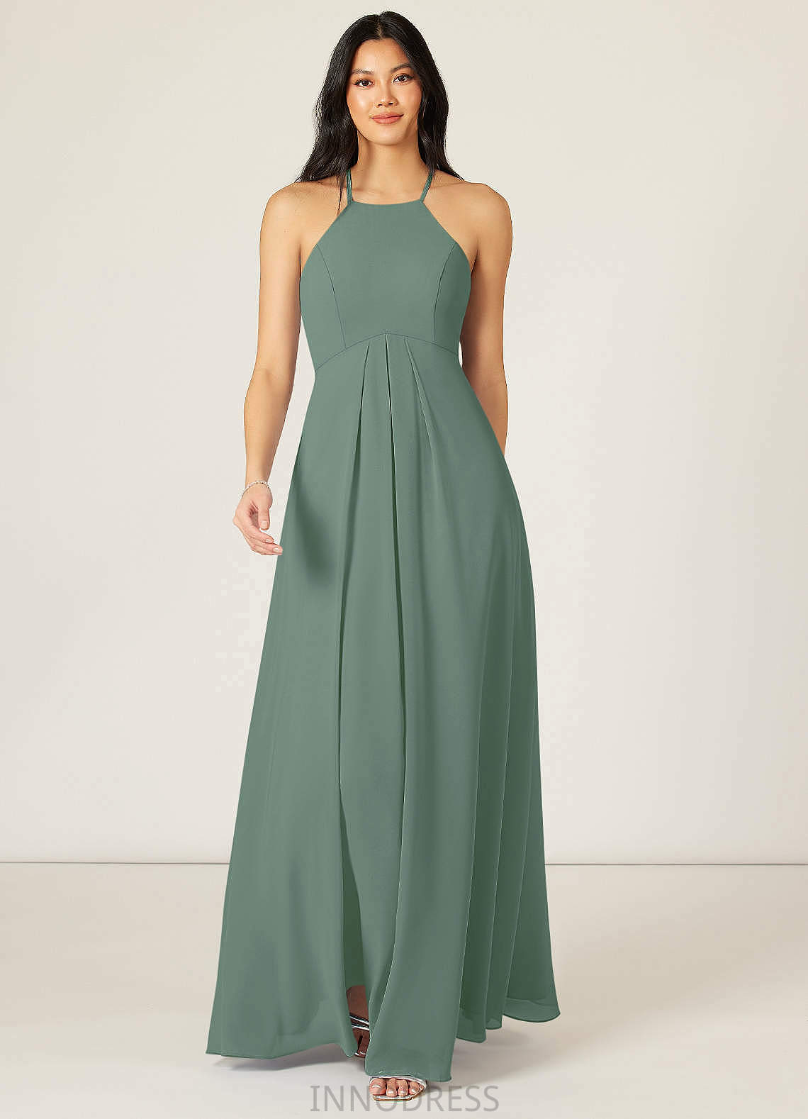 Emmalee Floor Length A-Line/Princess V-Neck Natural Waist Sleeveless Bridesmaid Dresses