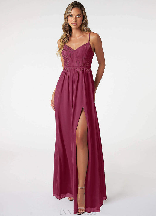 Willow V-Neck Floor Length Natural Waist A-Line/Princess Sleeveless Bridesmaid Dresses