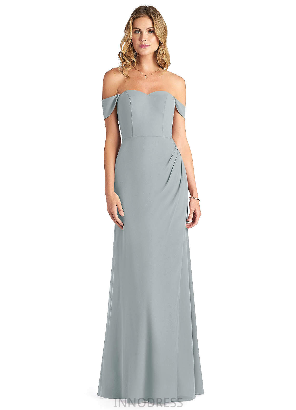 Dania Sleeveless A-Line/Princess Natural Waist Floor Length Spaghetti Staps Bridesmaid Dresses