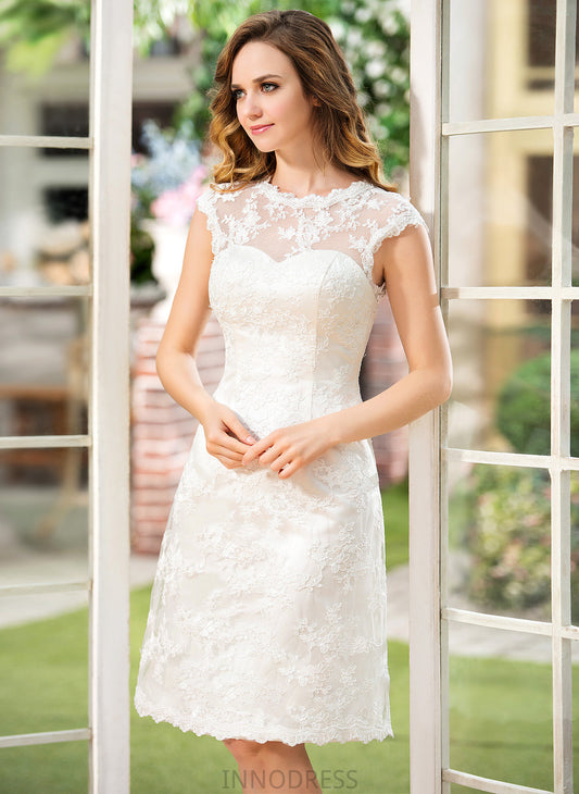 Lace Dress A-Line Neck Ina Wedding Dresses Wedding Scoop Knee-Length