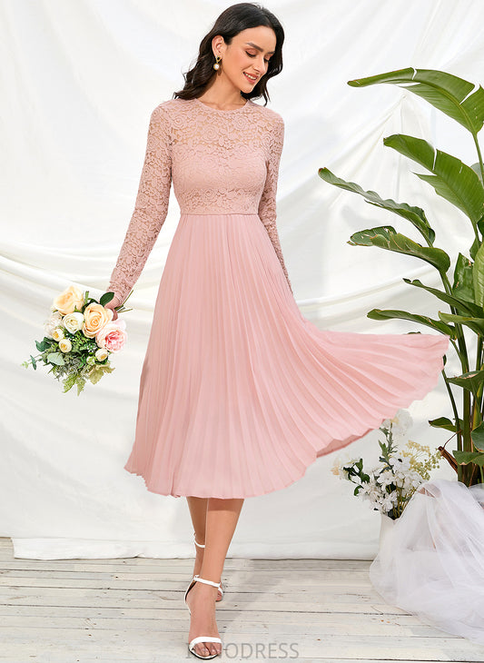 Straps Knee-Length A-Line Sleeve Silhouette Length Sleeves Fabric Tia Natural Waist Sleeveless Trumpet/Mermaid Bridesmaid Dresses