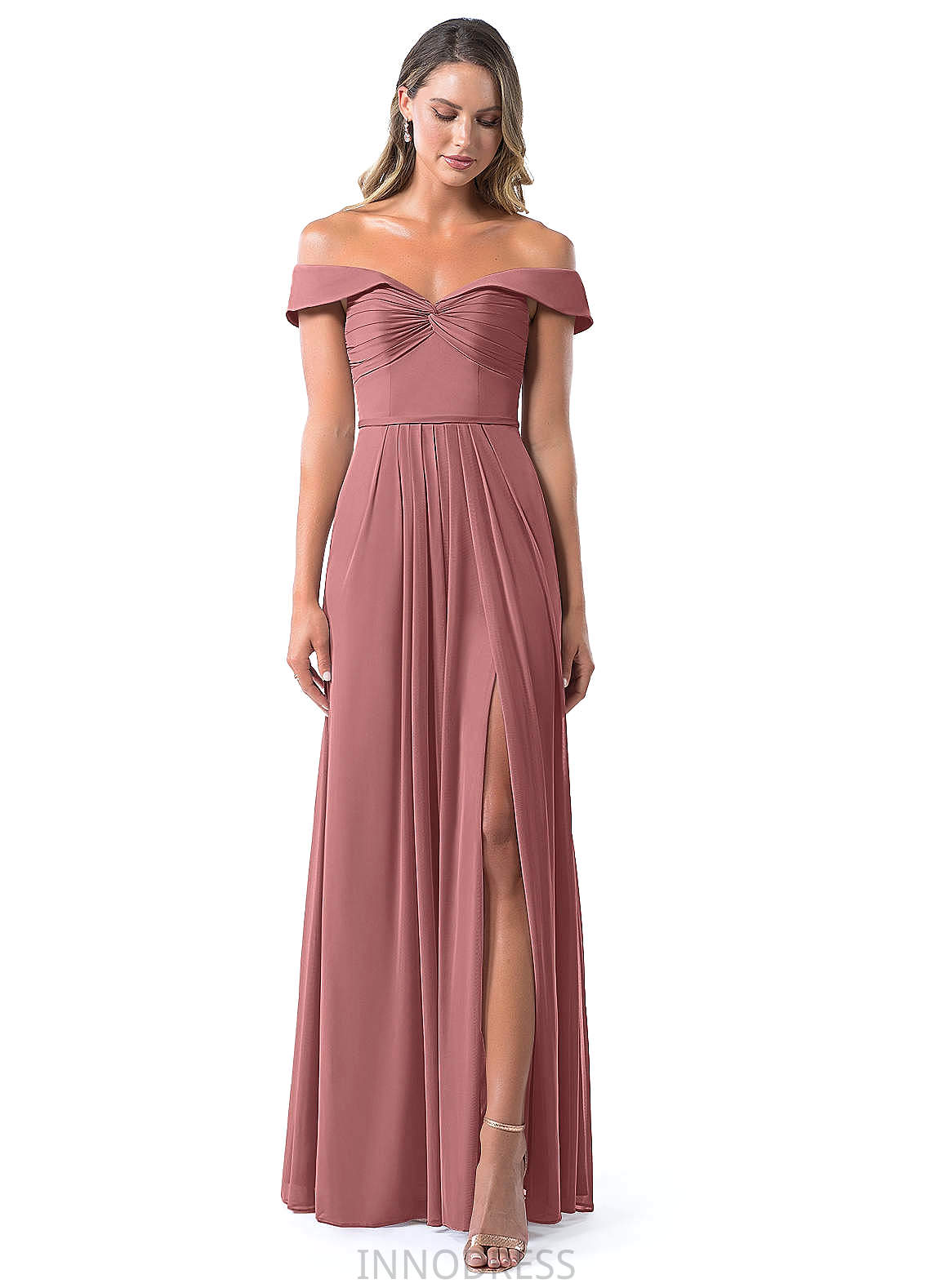 Jaylah A-Line/Princess Floor Length Natural Waist Sleeveless Spaghetti Staps Bridesmaid Dresses