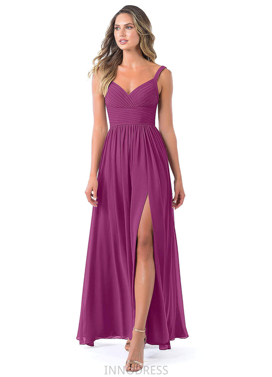 Cheryl Trumpet/Mermaid Sleeveless V-Neck Natural Waist Floor Length Bridesmaid Dresses