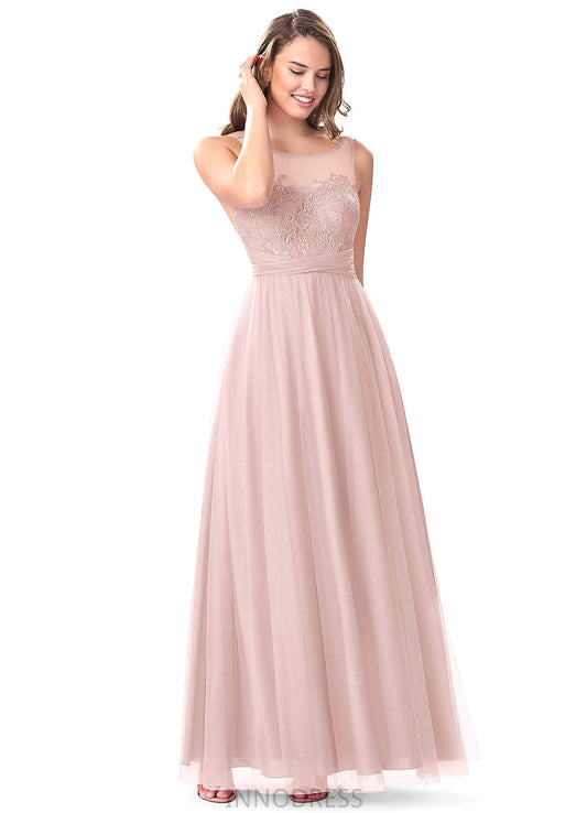 Catherine A-Line/Princess Floor Length V-Neck Natural Waist Sleeveless Bridesmaid Dresses