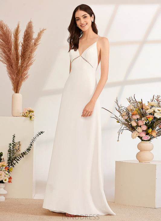 Dress Front Wedding With Split Wedding Dresses Jayda Beading V-neck Train A-Line Sweep