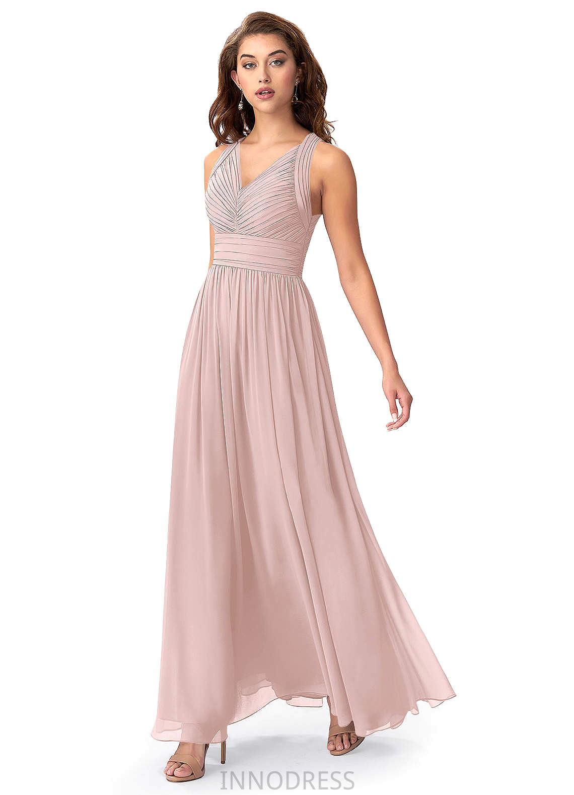 Lena Trumpet/Mermaid One Shoulder Velvet Sleeveless Floor Length Natural Waist Bridesmaid Dresses