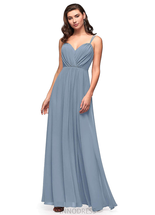 Hedwig Spaghetti Staps A-Line/Princess Sleeveless Natural Waist Tea Length Bridesmaid Dresses