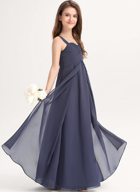 Junior Bridesmaid Dresses Ruffle With Floor-Length Sweetheart Kayla Chiffon A-Line