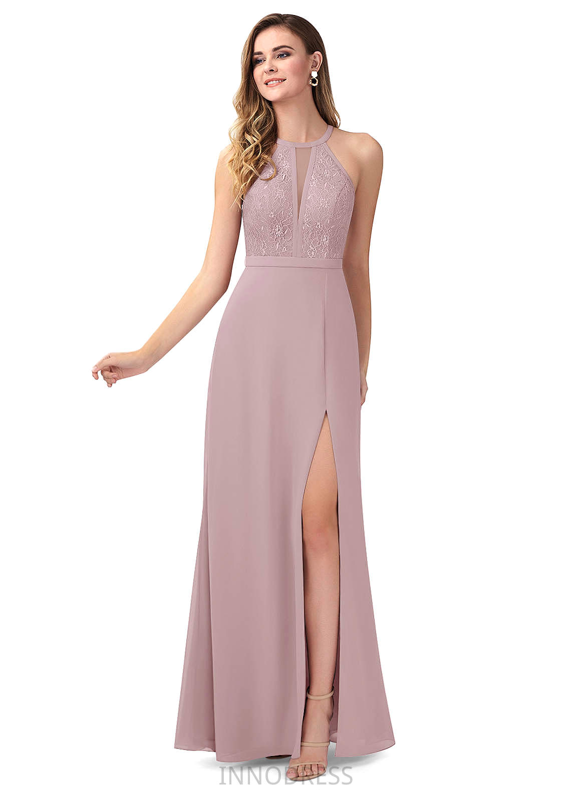 Nadine Floor Length A-Line/Princess Natural Waist Sleeveless Bridesmaid Dresses