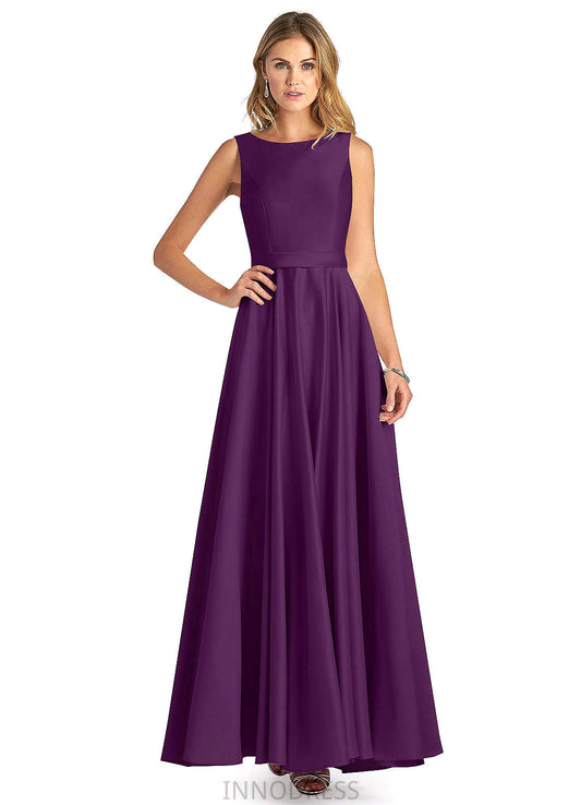 Emerson V-Neck A-Line/Princess Floor Length Sleeveless Natural Waist Bridesmaid Dresses