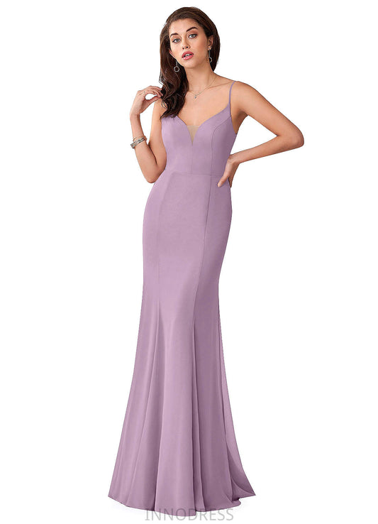 Kiersten Natural Waist Short Sleeves A-Line/Princess Floor Length Straps Bridesmaid Dresses