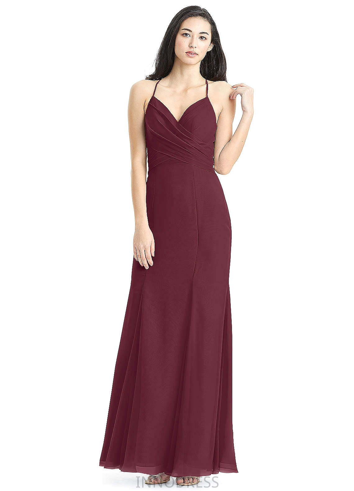 Kristin V-Neck Natural Waist Knee Length A-Line/Princess Bridesmaid Dresses