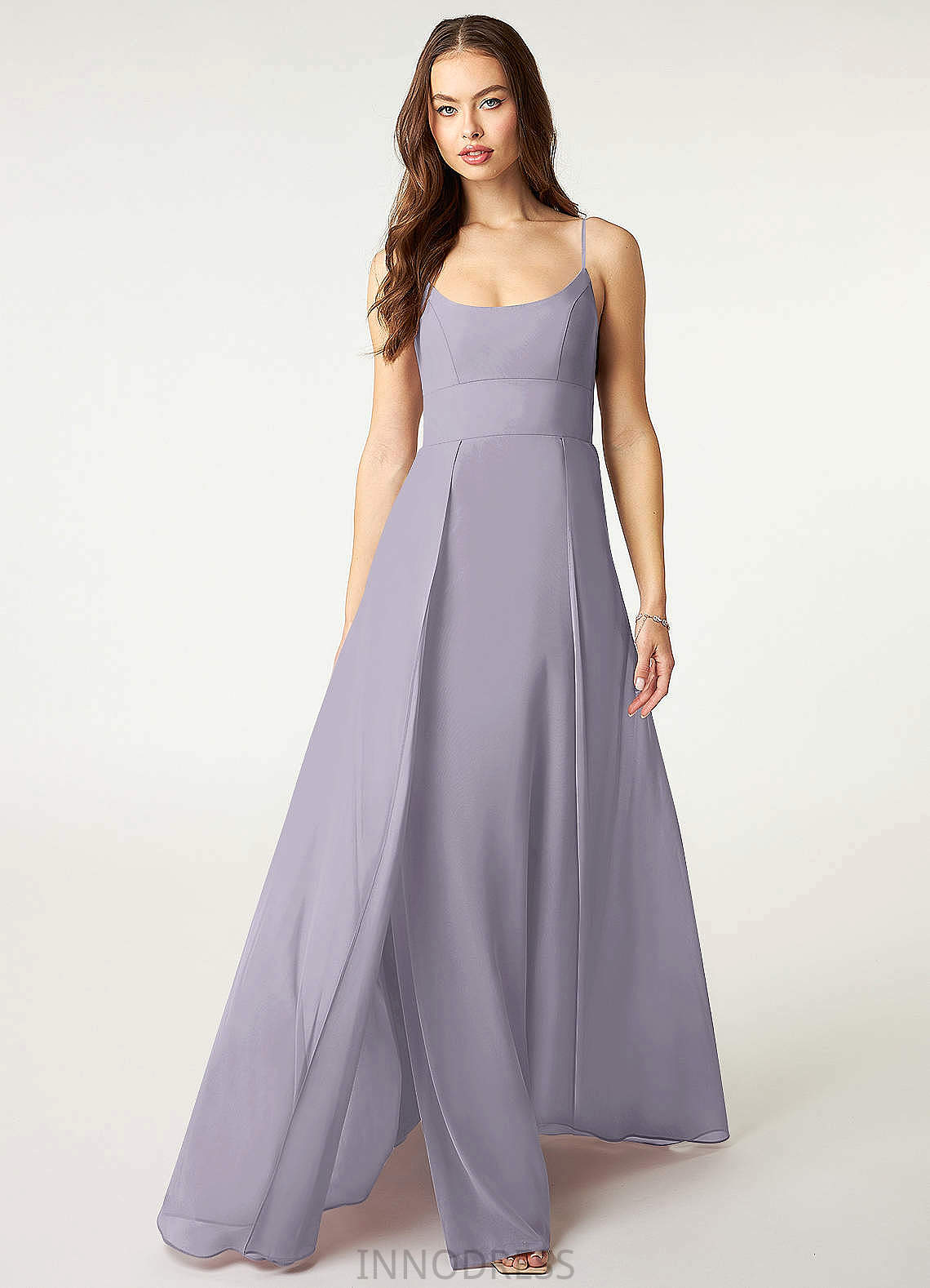 Helen A-Line/Princess V-Neck Floor Length Sleeveless Natural Waist Bridesmaid Dresses