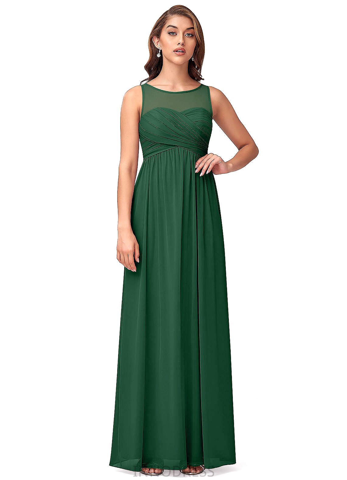 Lucy Spandex Spaghetti Staps Trumpet/Mermaid Natural Waist Floor Length Sleeveless Bridesmaid Dresses