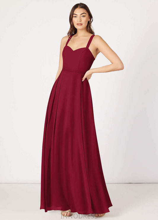 Vanessa Straps Sleeveless Natural Waist Floor Length A-Line/Princess Bridesmaid Dresses