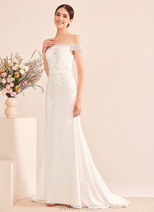 Wedding Dresses Wedding Train Court Dress Off-the-Shoulder Sequins With Trumpet/Mermaid Janiah Lace