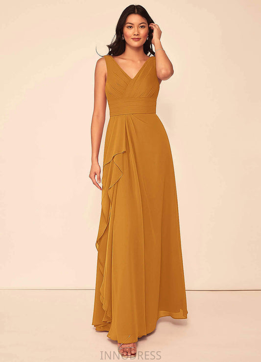 Janessa Knee Length Natural Waist Sleeveless A-Line/Princess One Shoulder Bridesmaid Dresses