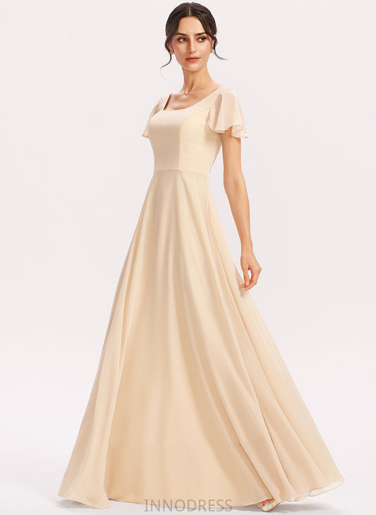 Embellishment Silhouette Length Fabric Floor-Length CascadingRuffles Neckline A-Line SquareNeckline Sloane Floor Length One Shoulder Bridesmaid Dresses