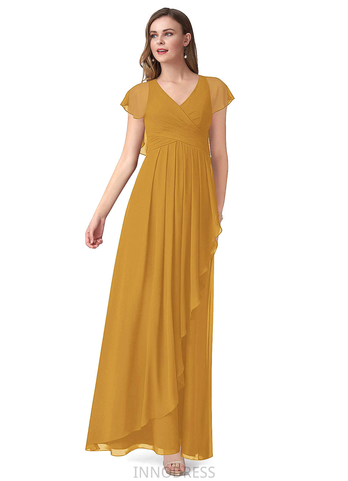 Hedwig A-Line/Princess Spaghetti Staps Floor Length Sleeveless Natural Waist Bridesmaid Dresses