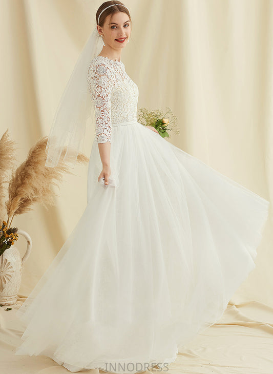 Sheila Dress Sweep Wedding Dresses Wedding Lace A-Line Train Tulle