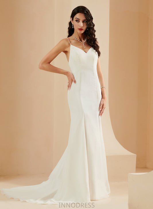 Train Wedding Dresses V-neck Dress Trumpet/Mermaid Halle Wedding Court