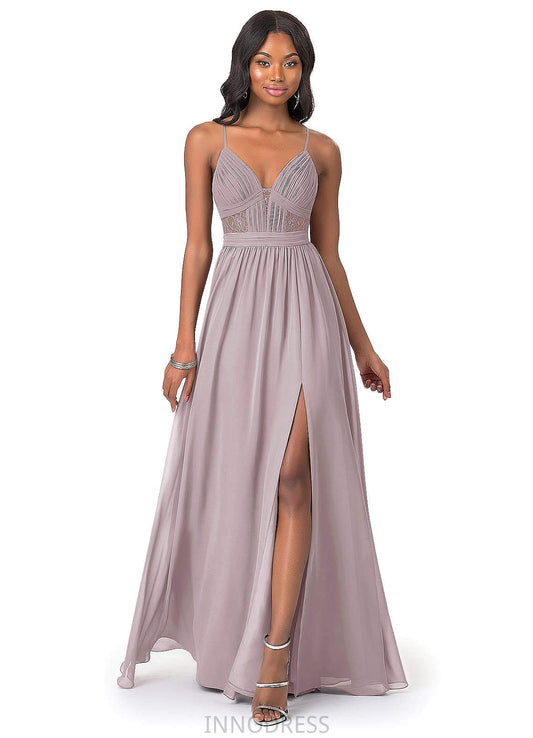 Kamryn Natural Waist A-Line/Princess Sleeveless V-Neck Floor Length Bridesmaid Dresses