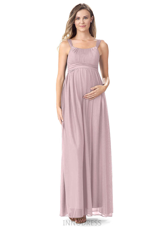 Ashlynn Sleeveless Floor Length Natural Waist A-Line/Princess Spaghetti Staps Bridesmaid Dresses