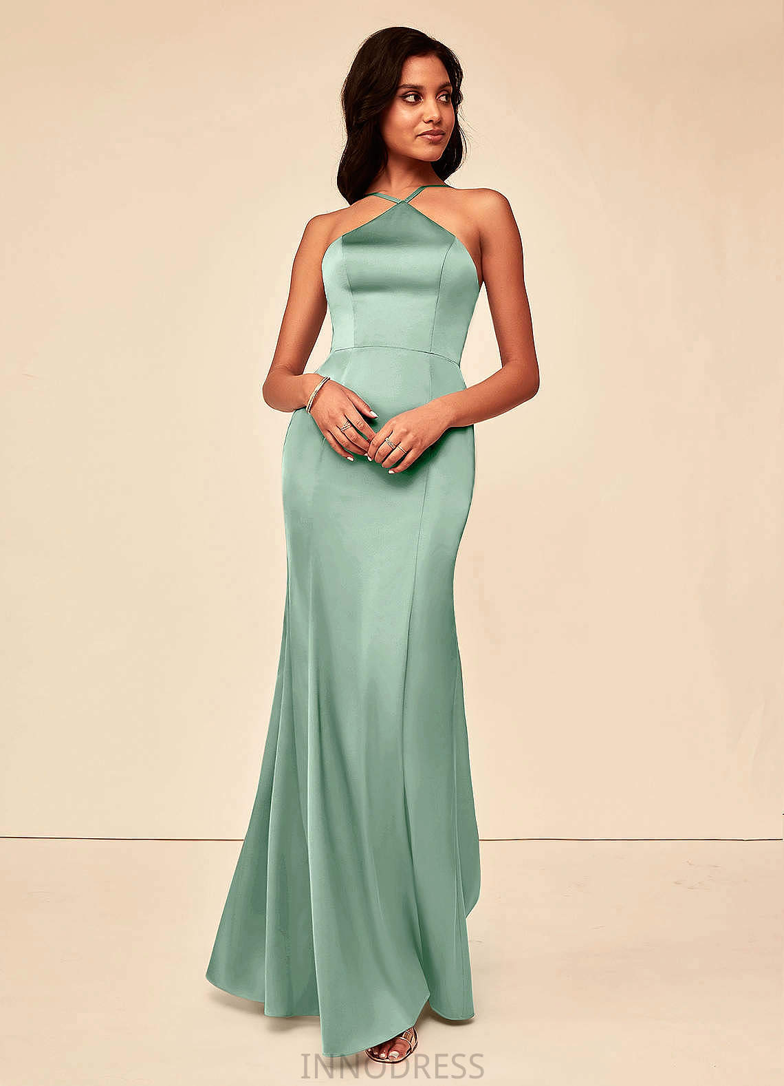 Mary High Low A-Line/Princess Sleeveless Natural Waist One Shoulder Bridesmaid Dresses