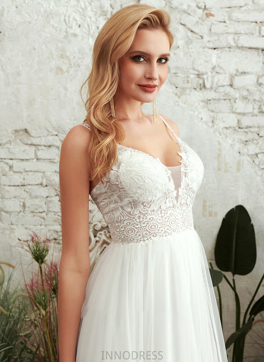 V-neck Floor-Length Wedding Dresses Dress Taryn A-Line Wedding