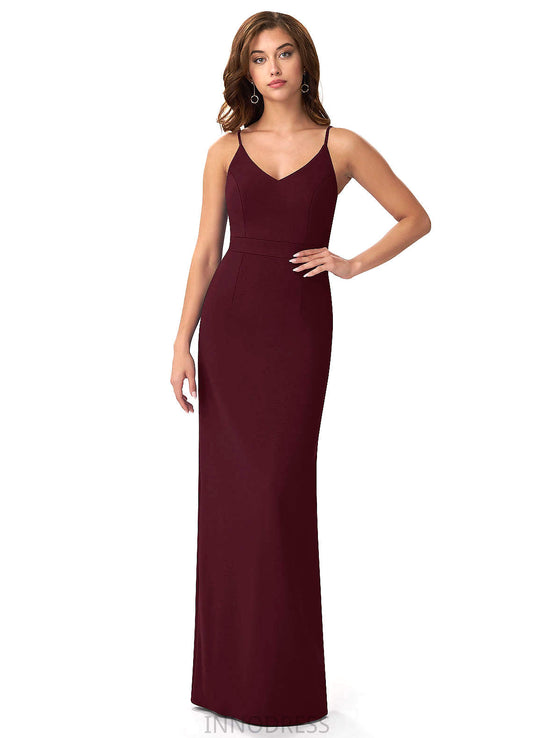 Katrina Sleeveless A-Line/Princess Floor Length Natural Waist Straps Bridesmaid Dresses