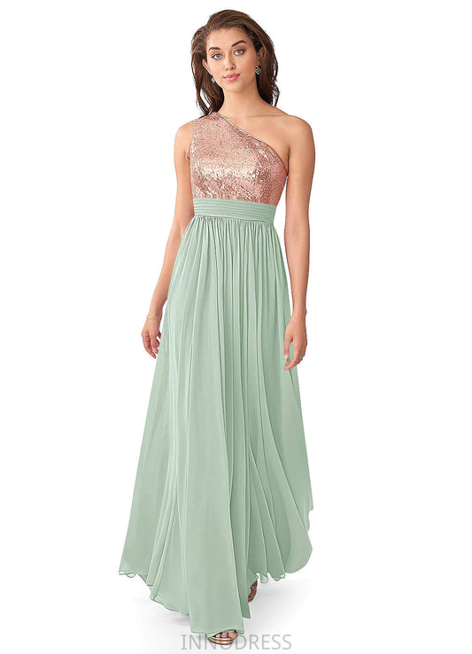 Angel Sleeveless Natural Waist A-Line/Princess Scoop Floor Length Bridesmaid Dresses