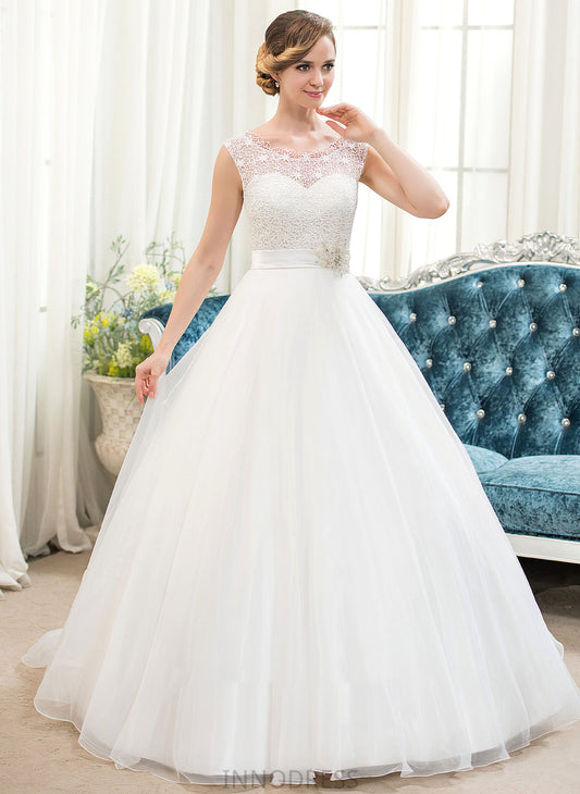 Sequins Dress Lace With Scoop Iyana Ball-Gown/Princess Organza Wedding Neck Sweep Train Beading Wedding Dresses