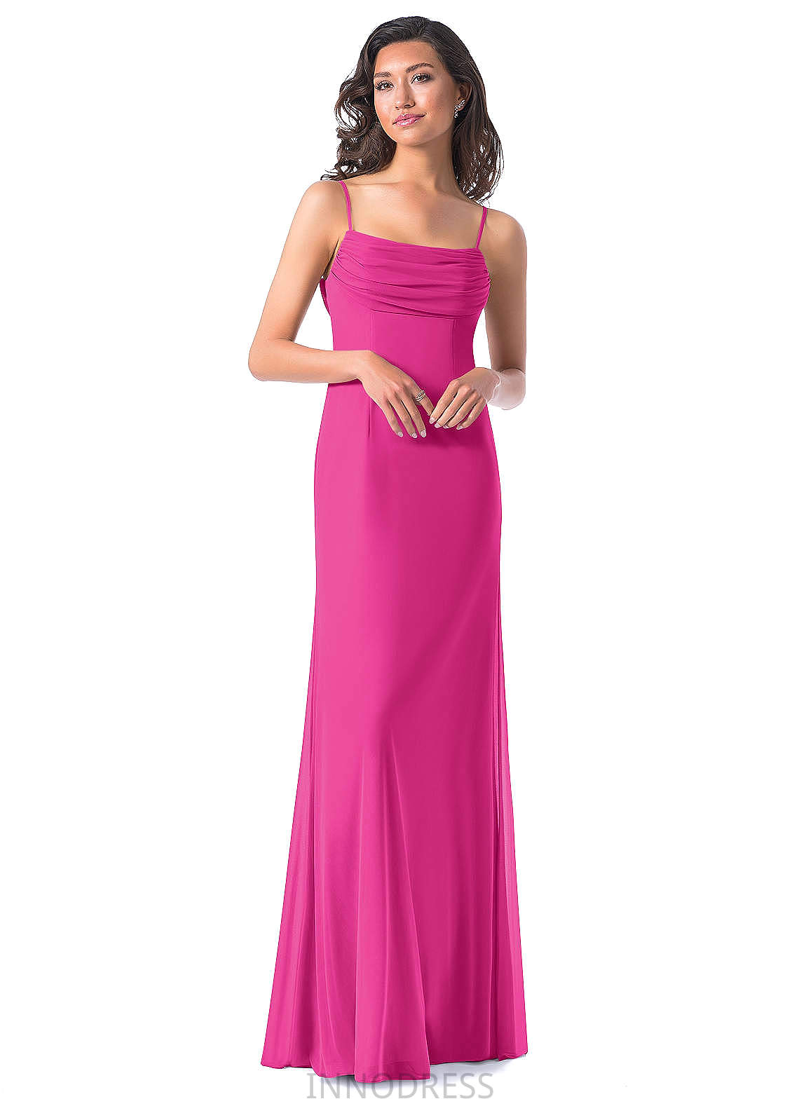 Kaylyn Natural Waist Spaghetti Staps Sleeveless A-Line/Princess Floor Length Bridesmaid Dresses