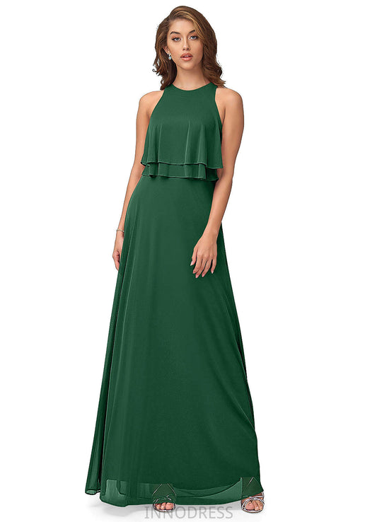 Maryjane Natural Waist Sleeveless V-Neck A-Line/Princess Floor Length Bridesmaid Dresses