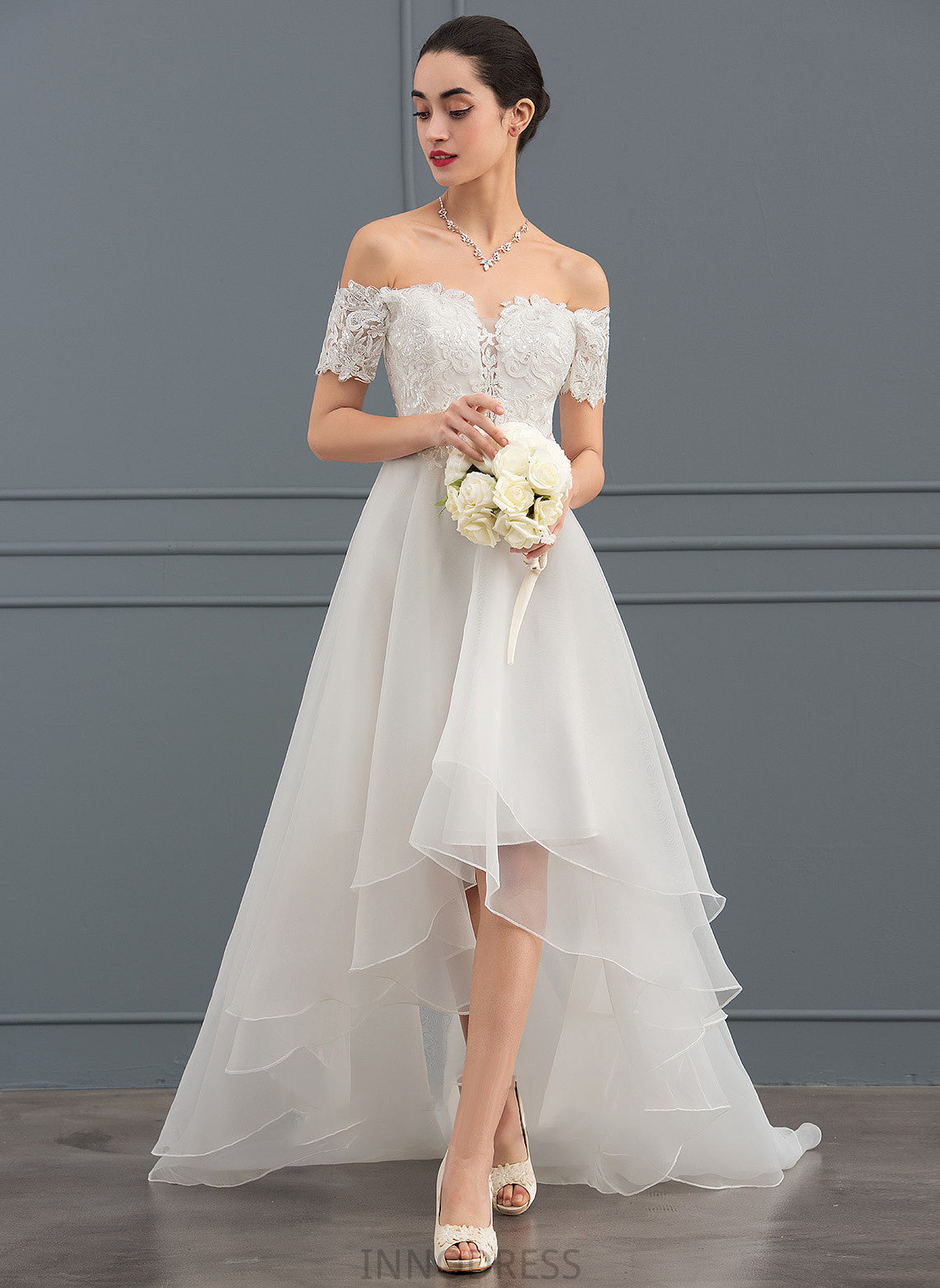 Organza With Asymmetrical Sequins Shiloh A-Line Wedding Dresses Wedding Dress