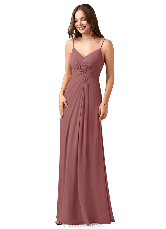 Beryl Natural Waist Sleeveless Floor Length A-Line/Princess Scoop Bridesmaid Dresses