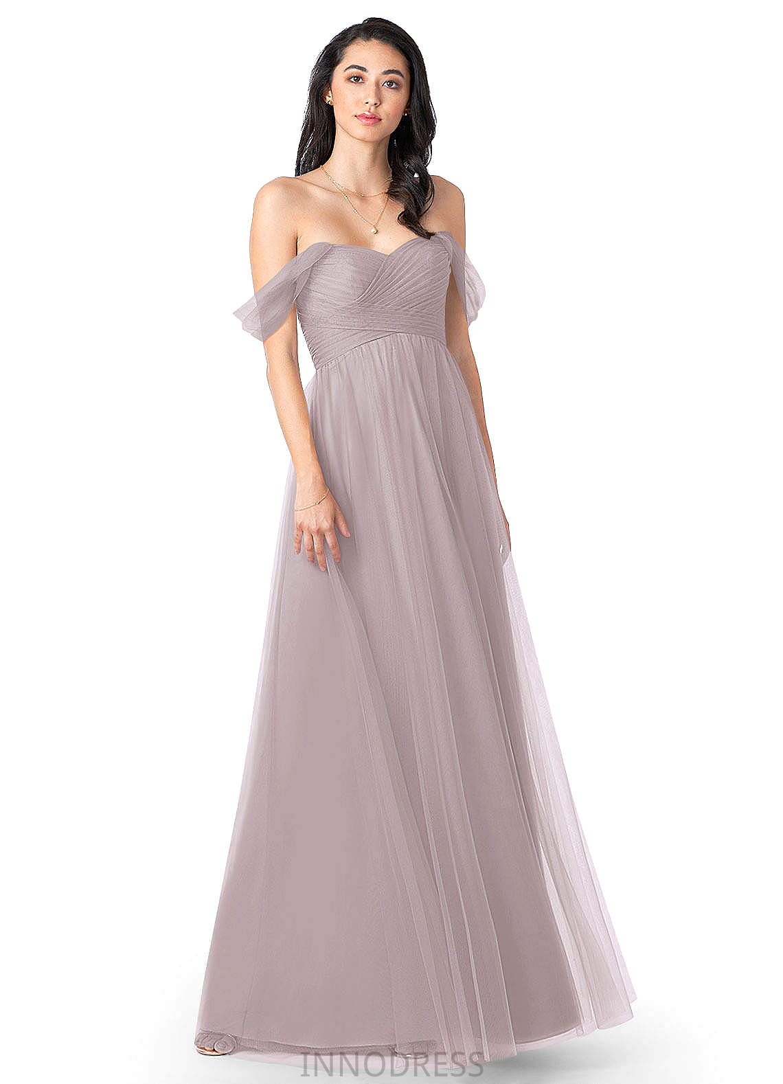 Rosalind Spaghetti Staps Sleeveless A-Line/Princess Natural Waist Floor Length Bridesmaid Dresses