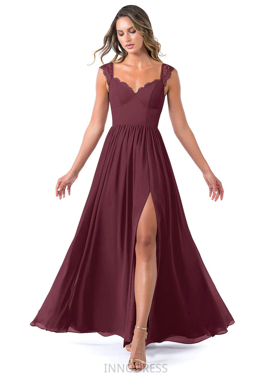 Helena Floor Length Natural Waist A-Line/Princess Sleeveless V-Neck Bridesmaid Dresses