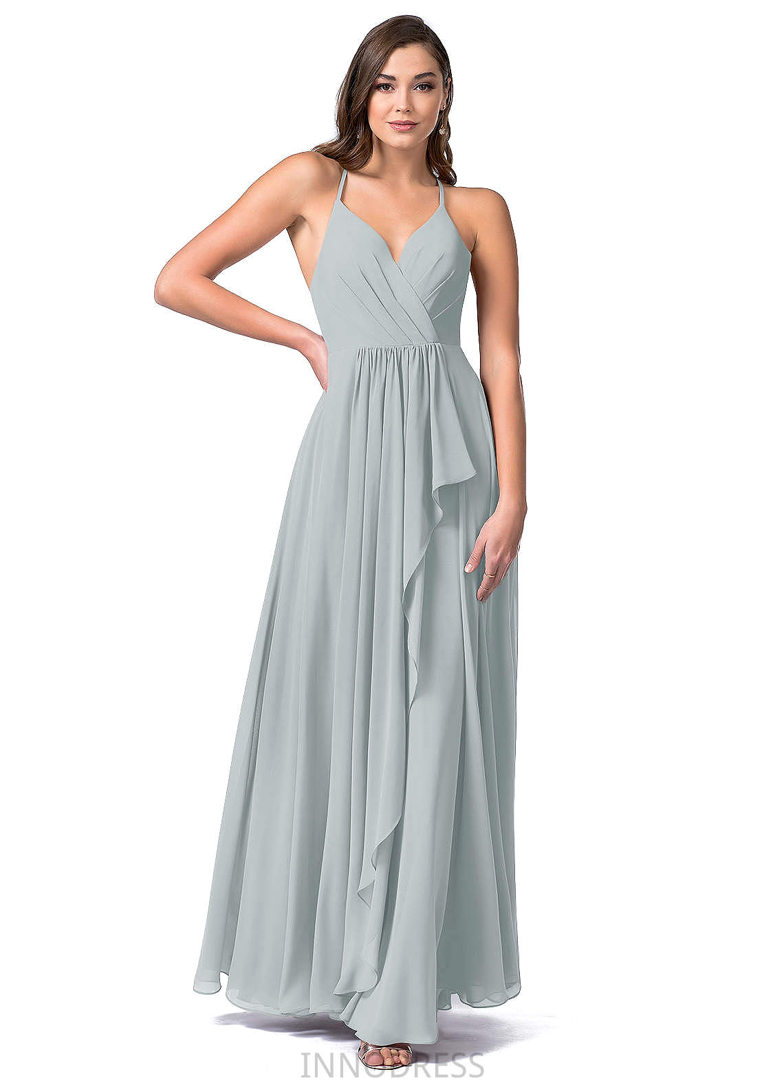 Camila A-Line/Princess Floor Length Natural Waist Scoop Sleeveless Bridesmaid Dresses