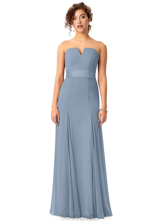 Naomi Straps Short Sleeves Floor Length A-Line/Princess Natural Waist Bridesmaid Dresses