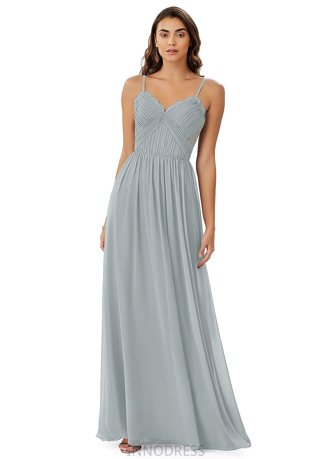 Amy Scoop Sleeveless Floor Length Empire Waist Bridesmaid Dresses