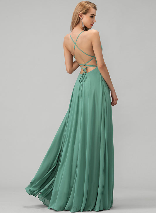 Neckline A-Line Straps&Sleeves Floor-Length Fabric Silhouette Square Length Leyla Bridesmaid Dresses