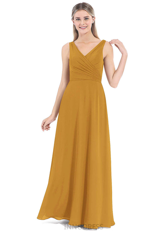 Sarah Natural Waist Floor Length Sleeveless Halter Sheath/Column Bridesmaid Dresses